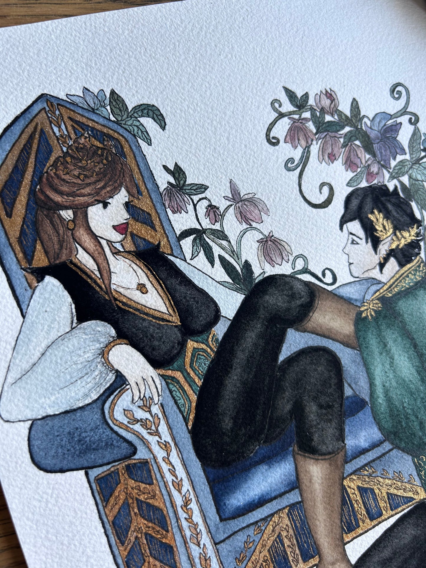 AQUARELLE ORIGINALE- Jude et Cardan