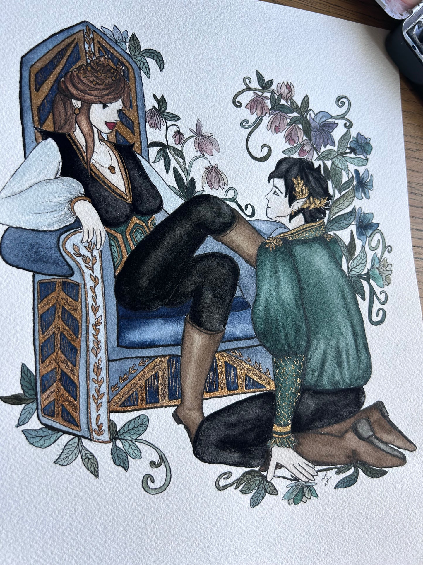 AQUARELLE ORIGINALE- Jude et Cardan