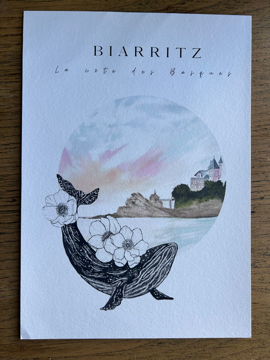 Print Biarritz, La Côte des Basques