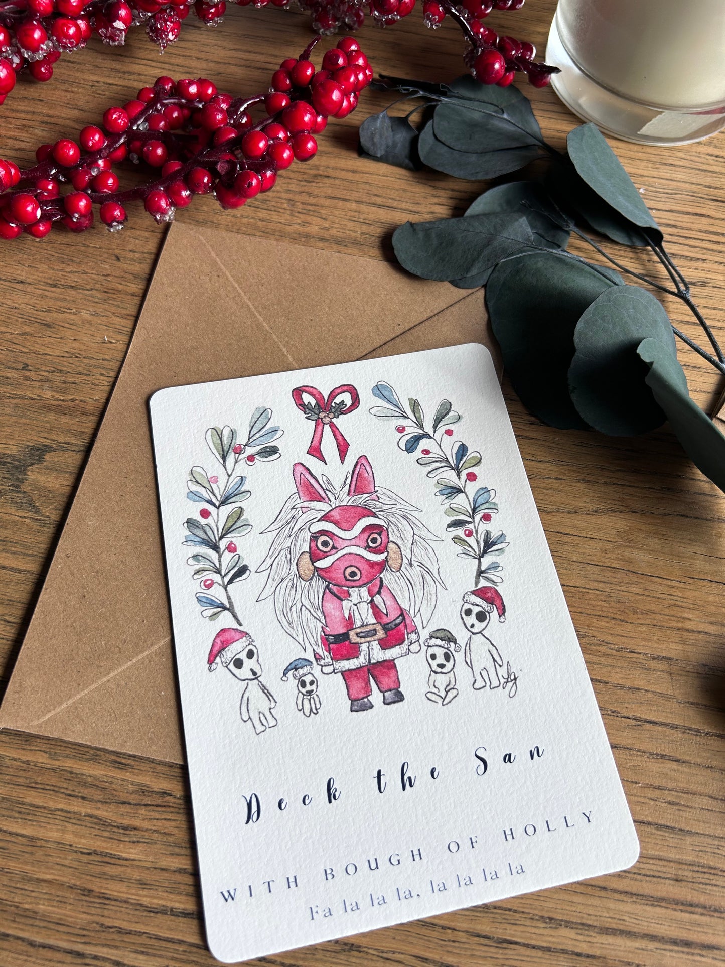 Lot de 5 cartes postales – Noël enchanté inspiré des Studios Ghibli