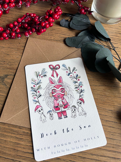 Lot de 5 cartes postales – Noël enchanté inspiré des Studios Ghibli