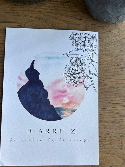 Print Biarritz, Le Rochez de la Vierge