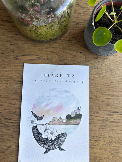 Print Biarritz, La Côte des Basques