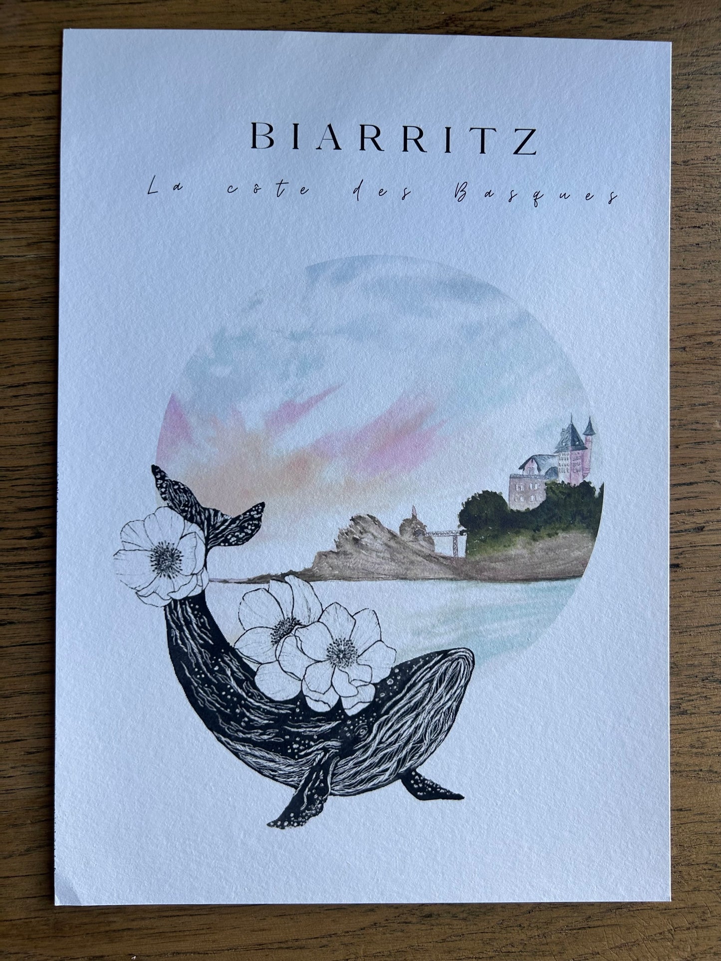 Print Biarritz, La Côte des Basques