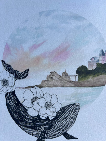 Print Biarritz, La Côte des Basques