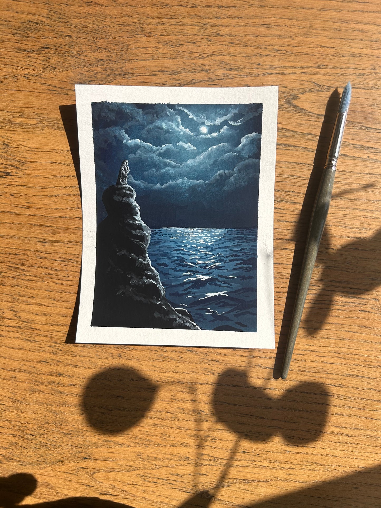 🌙 Collection "Ode à la Lune" – Gouache Originale N3