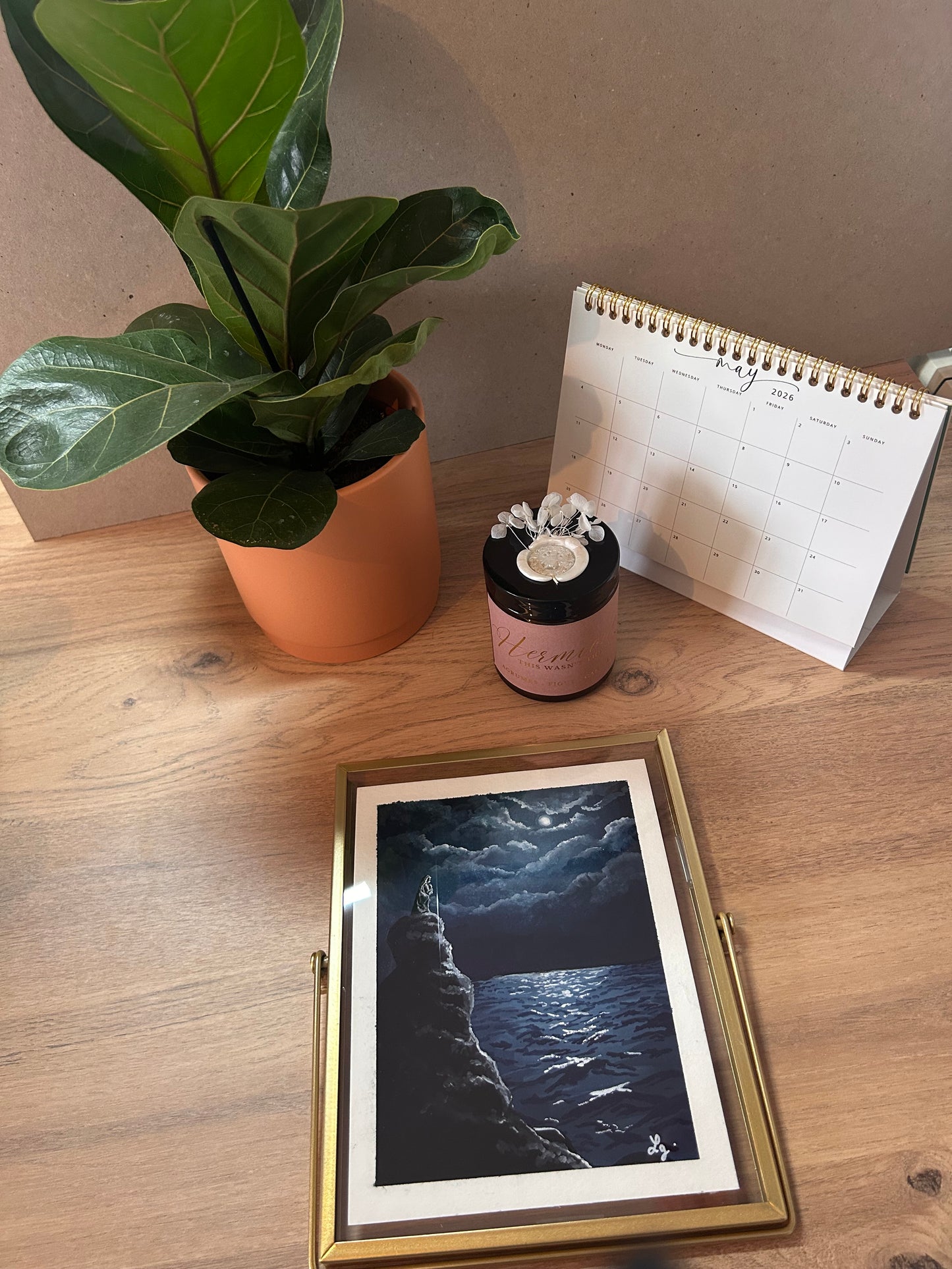 🌙 Collection "Ode à la Lune" – Gouache Originale N3