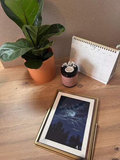 🌙 Collection "Ode à la Lune" – Gouache Originale N6