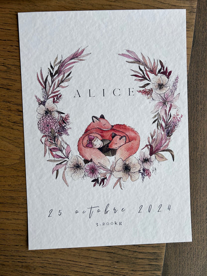Affiche de Naissance Renard